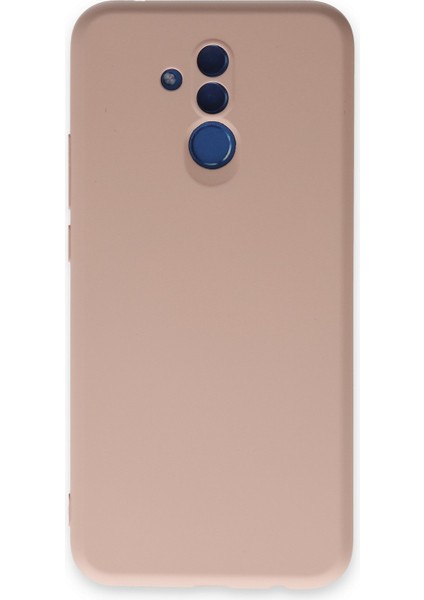 Huawei Mate 20 Lite Kılıf Nano Içi Kadife Silikon - Pudra