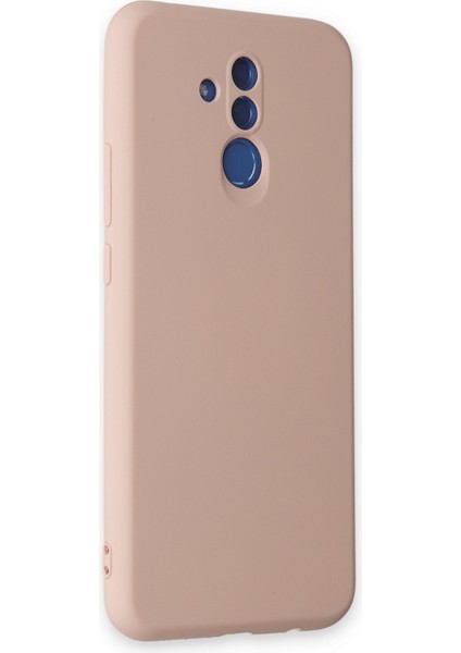 Huawei Mate 20 Lite Kılıf Nano Içi Kadife Silikon - Pudra