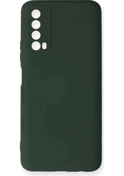 Happycase Huawei P Smart 2021 Kılıf Nano Içi Kadife  Silikon - Koyu Yeşil