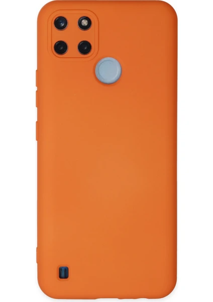 Happycase Realme C25Y Kılıf Nano Içi Kadife  Silikon - Turuncu