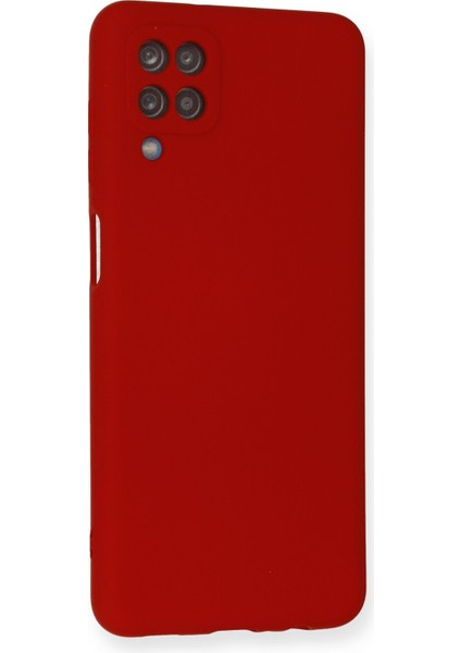 Happycase Samsung Galaxy A12 Kılıf Nano Içi Kadife  Silikon - Kırmızı