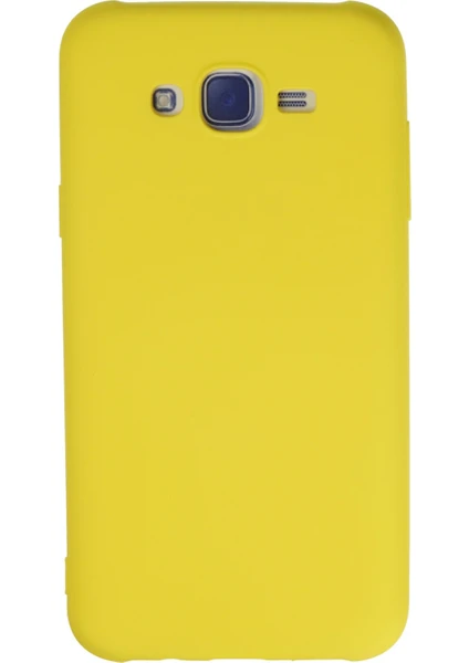 Happycase Samsung Galaxy J7 Kılıf Nano Içi Kadife  Silikon - Sarı