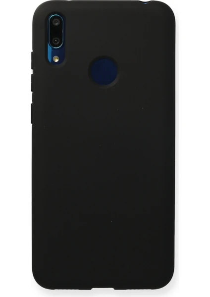 Happycase Huawei Y7 2019 Kılıf Nano Içi Kadife  Silikon - Siyah