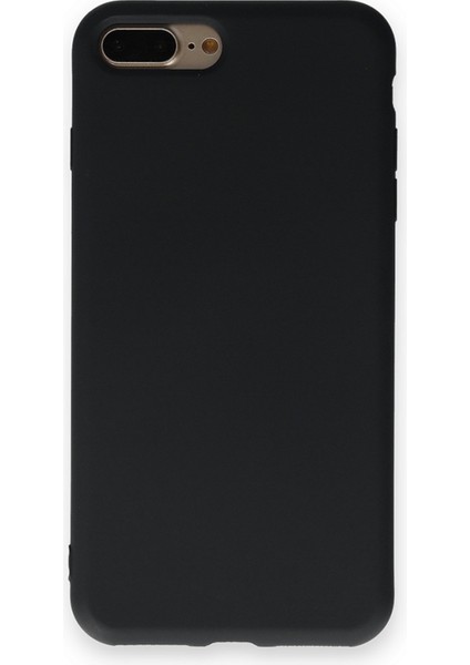 iPhone 8 Plus Kılıf Nano Içi Kadife Silikon - Siyah
