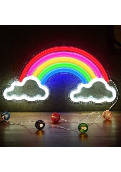 Gökkuşağı Neon Işık Festivali Sanat Neon Sign LED Duvar Gecesi Işık Dekoru (Yurt Dışından) modelleri