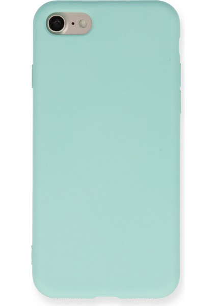 iPhone 7 Kılıf Nano Içi Kadife Silikon - Turkuaz