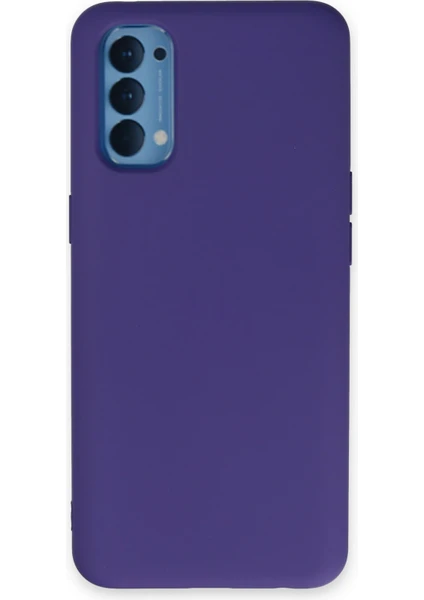 Happycase Oppo Reno 4 Kılıf Nano Içi Kadife  Silikon - Mor