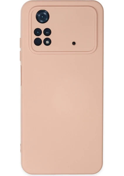 Happycase Xiaomi Poco M4 Pro 4g Kılıf Nano Içi Kadife  Silikon - Pudra