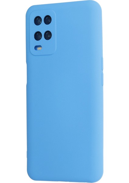 Oppo A54 4g Kılıf Nano Içi Kadife Silikon - Mavi modelleri
