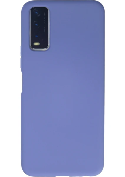 Happycase Vivo Y20 Kılıf Nano Içi Kadife  Silikon - Lila