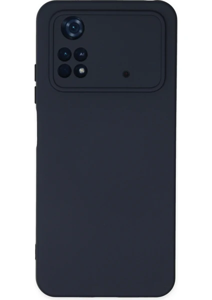 Happycase Xiaomi Poco M4 Pro 4g Kılıf Nano Içi Kadife  Silikon - Lacivert