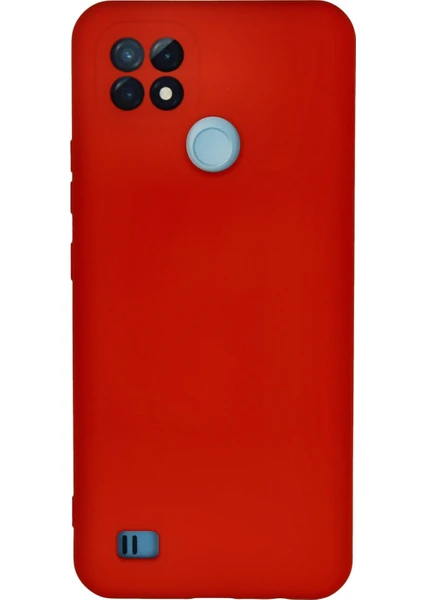 Happycase Realme C21 Kılıf Nano Içi Kadife  Silikon - Kırmızı