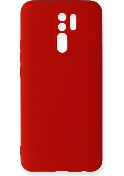 Happycase Xiaomi Redmi 9 Kılıf Nano Içi Kadife  Silikon - Kırmızı