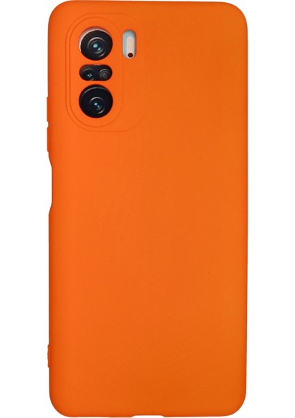 Xiaomi Redmi K40 Kılıf Nano Içi Kadife Silikon - Turuncu