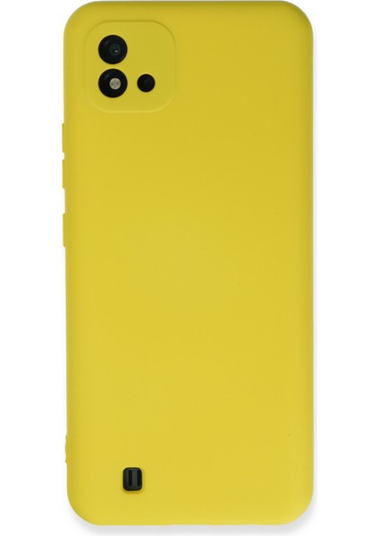 Realme C11 2021 Kılıf Nano Içi Kadife Silikon - Sarı