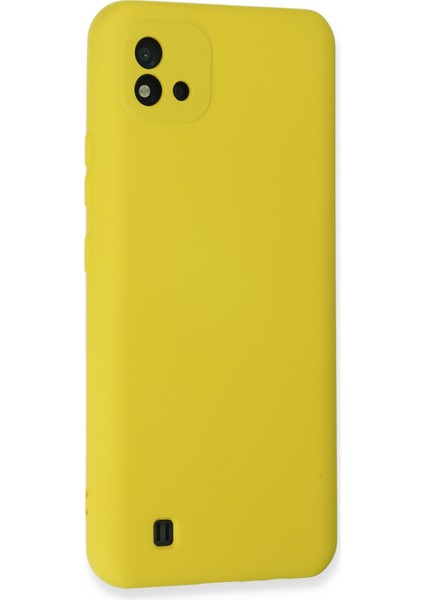 Realme C11 2021 Kılıf Nano Içi Kadife Silikon - Sarı