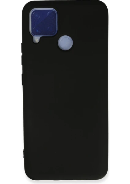 Happycase Realme C15 Kılıf Nano Içi Kadife  Silikon - Siyah