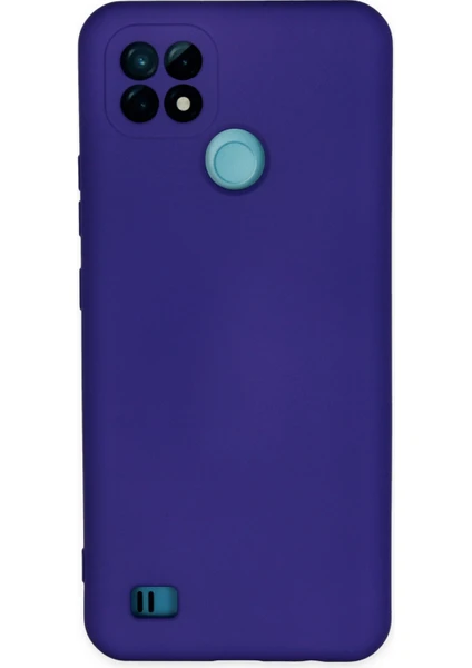 Happycase Realme C21 Kılıf Nano Içi Kadife  Silikon - Mor