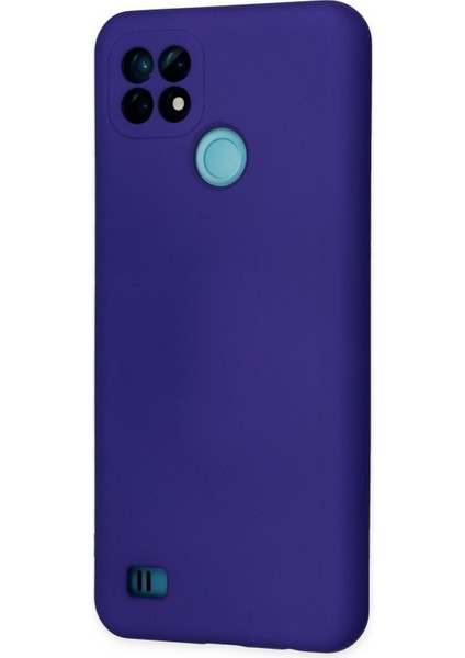 Happycase Realme C21 Kılıf Nano Içi Kadife  Silikon - Mor