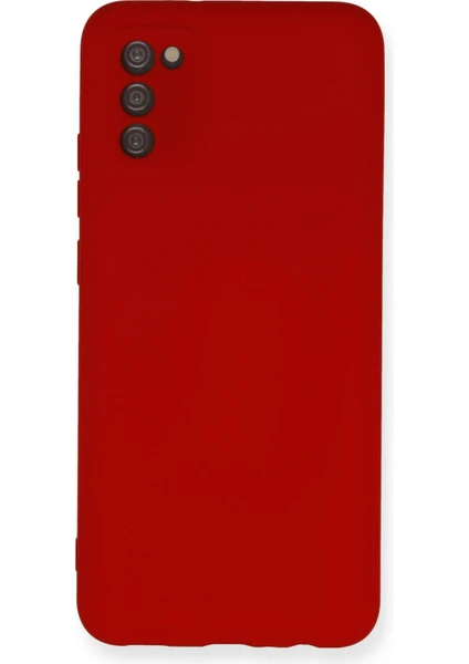 Happycase Samsung Galaxy A02S Kılıf Nano Içi Kadife  Silikon - Kırmızı