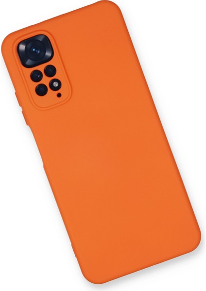 Xiaomi Redmi Note 11S Kılıf Nano Içi Kadife Silikon - Turuncu