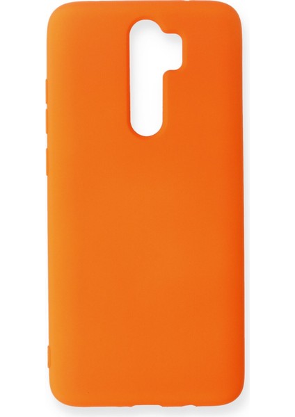 Xiaomi Redmi Note 8 Pro Kılıf Nano Içi Kadife Silikon - Turuncu