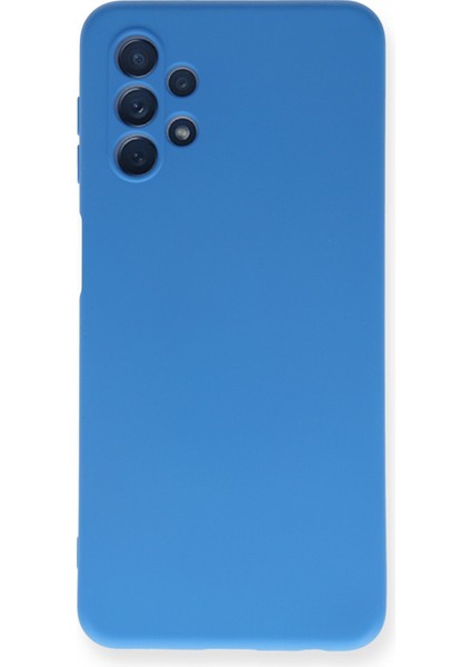Samsung Galaxy A32 5g Kılıf Nano Içi Kadife Silikon - Mavi