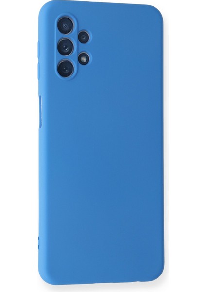Samsung Galaxy A32 5g Kılıf Nano Içi Kadife Silikon - Mavi