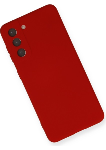 Samsung Galaxy S21 Kılıf Nano Içi Kadife Silikon - Kırmızı modelleri