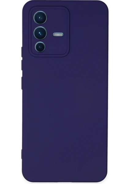 Happycase Vivo V23 5g Kılıf Nano Içi Kadife  Silikon - Mor