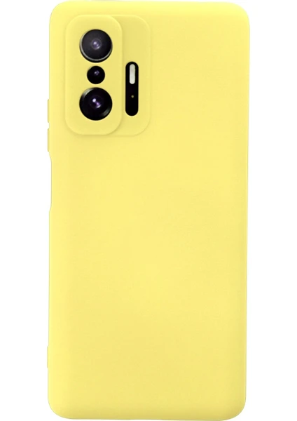 Happycase Xiaomi Mi 11T Kılıf Nano Içi Kadife  Silikon - Sarı