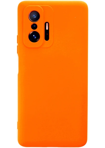 Happycase Xiaomi Mi 11T Kılıf Nano Içi Kadife  Silikon - Turuncu