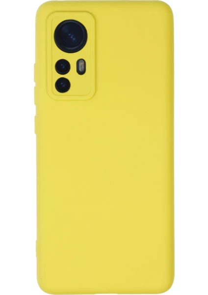 Happycase Xiaomi Mi 12 Kılıf Nano Içi Kadife  Silikon - Sarı