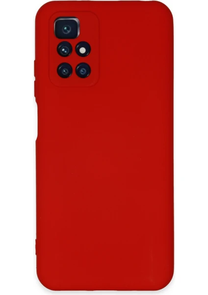 Happycase Xiaomi Redmi 10 Kılıf Nano Içi Kadife  Silikon - Kırmızı