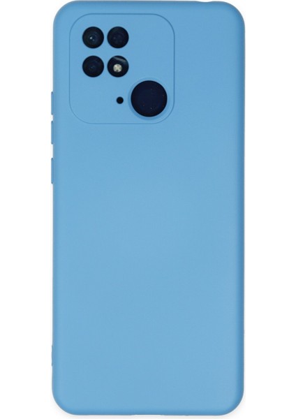 Happycase Xiaomi Redmi 10C Kılıf Nano Içi Kadife  Silikon - Mavi