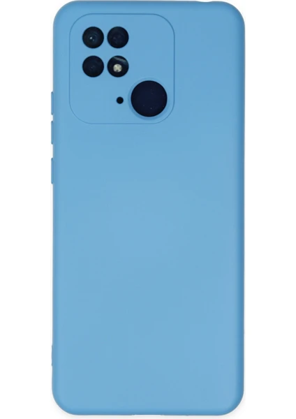 Happycase Xiaomi Redmi 10C Kılıf Nano Içi Kadife  Silikon - Mavi