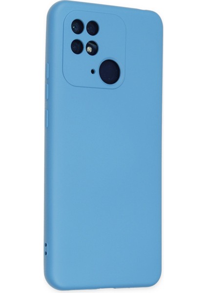 Happycase Xiaomi Redmi 10C Kılıf Nano Içi Kadife  Silikon - Mavi