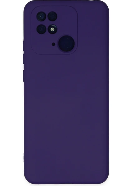 Happycase Xiaomi Redmi 10C Kılıf Nano Içi Kadife  Silikon - Mor