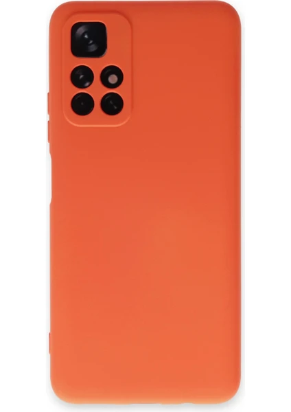 Happycase Xiaomi Redmi Note 11T Kılıf Nano Içi Kadife  Silikon - Turuncu