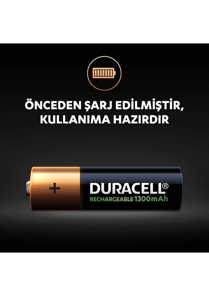 Şarj Edilebilir Aa 1300MAH Piller, 2’li Paket