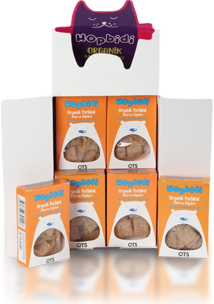 Hopbidi Portakal Meyve Küpü 12 X 25 g. - Glutensiz -