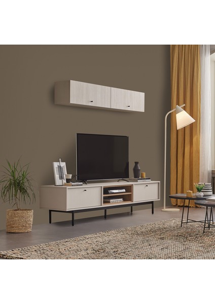 Loreto Tv Ünitesi Seti 1 - Kırık Beyaz