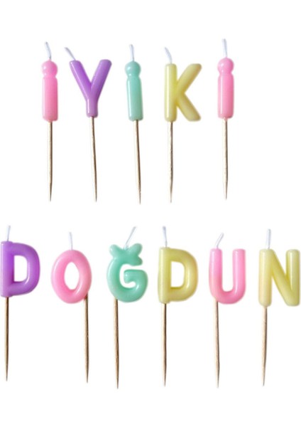 Makaron Iyi Ki Doğdun Mum Set