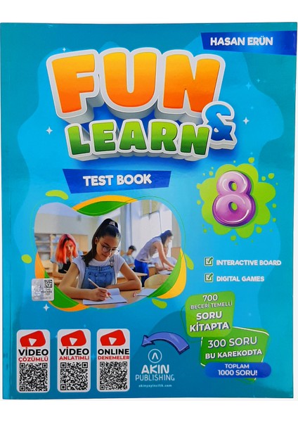 Ingilizce Fun & Learn 8 Çözümlü Test Book