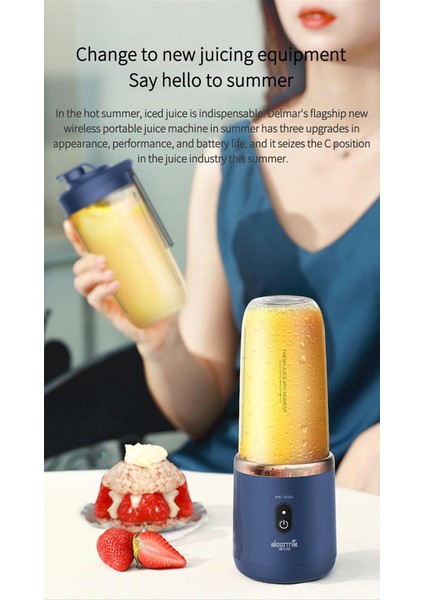 400 ml Taşınabilir Elektrikli Sıkacağı Limon Turuncu Meyve Sıkacağı Seyahat Için Kablosuz Blender (Yurt Dışından)