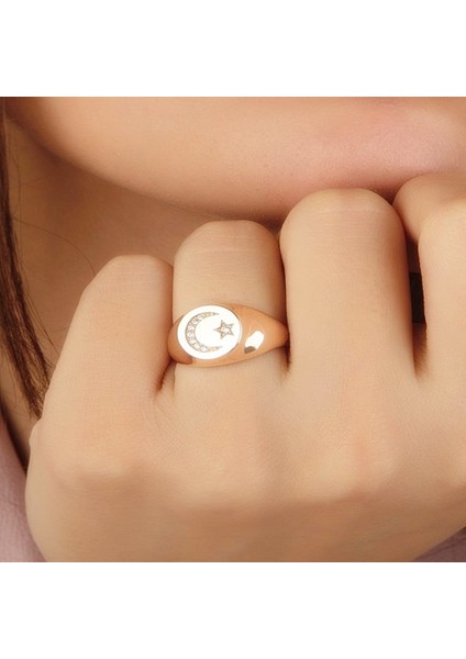 Ayyıldız Şövalye Altın Yüzük 14K Rose Gold fiyatları