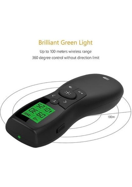 Doosl DSIT023C 2.4g Kablosuz Yeşil Lazer Işaretçi Sunucusu Ppt Presentati Için LCD Ekran Zamanlayıcısı (Yurt Dışından) modelleri