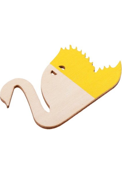 Swan Diy Ahşap Banner Garland Düğün Dekoratif Yatak Odası Duvarı - Sarı (Yurt Dışından)