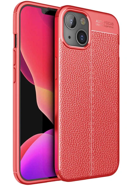 Tekno Grup Apple Iphone 13 Kılıf Ultra Korumalı Deri Desenli Lüx Niss Silikon Kılıf + Tam Kaplayan 5d Ekran Koruyucu