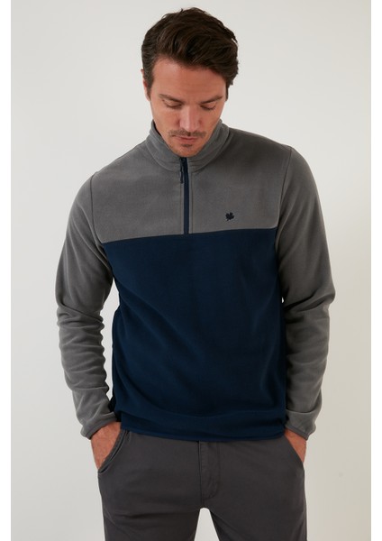 Regular Fit Fermuarlı Dik Yaka Kışlık Şardonlu Polar Erkek Polar 5906016 fırsatları
